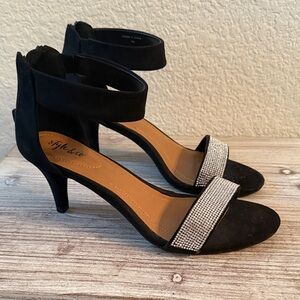 Style & Co. Black Heels with Silver Accents